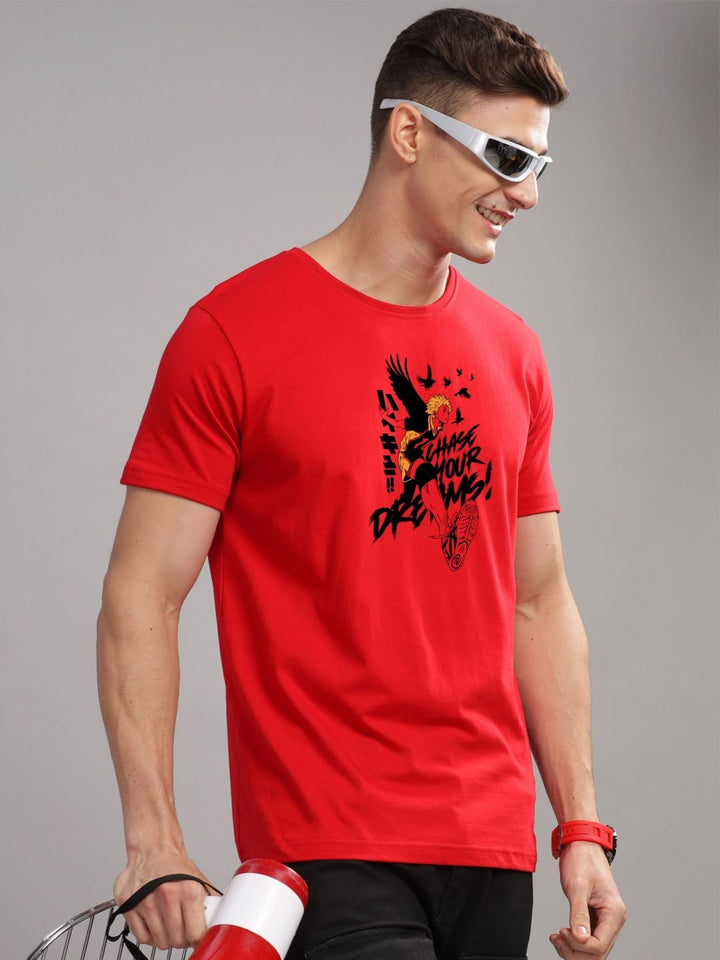 ADRO Men Typography Printed Applique T-shirt