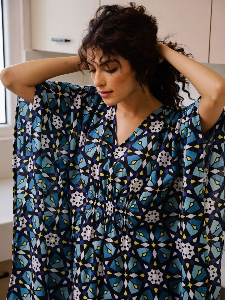 SANSKRUTIHOMES Printed Maxi Nightdress