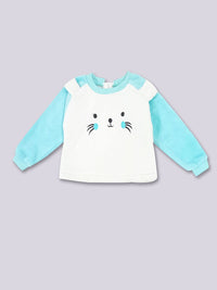 Moms Love Infant Girls Embroidered Sweatshirt With Joggers