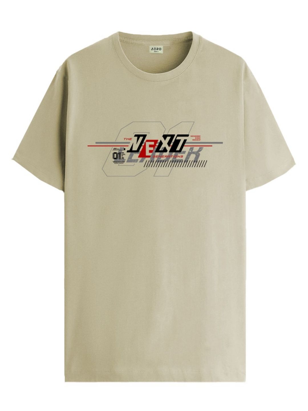 ADRO Men Graphic Printed Round Neck Cotton T-shirt