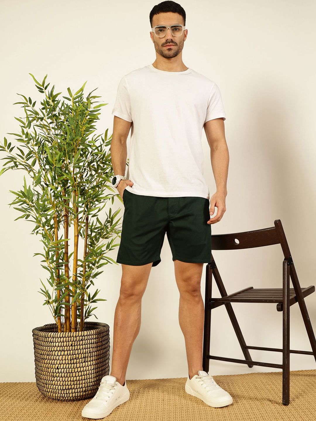 Thomas Scott Men Solid Regular Fit Outdoor Shorts