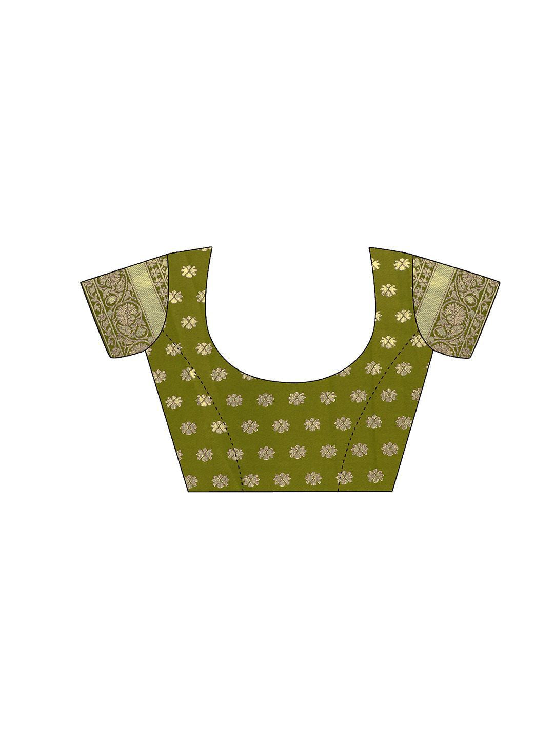 KALINI Polka Dots Woven Design Zari Saree