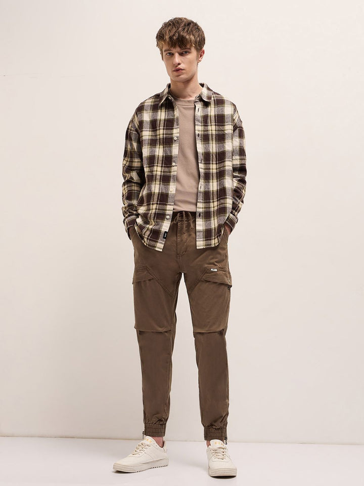 THE BEAR HOUSE Men Cotton Slim Fit Cargos