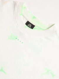 THE BEAR HOUSE Tie & Dye Drop-Shoulder Sleeves Pure Cotton Oversized T-shirt