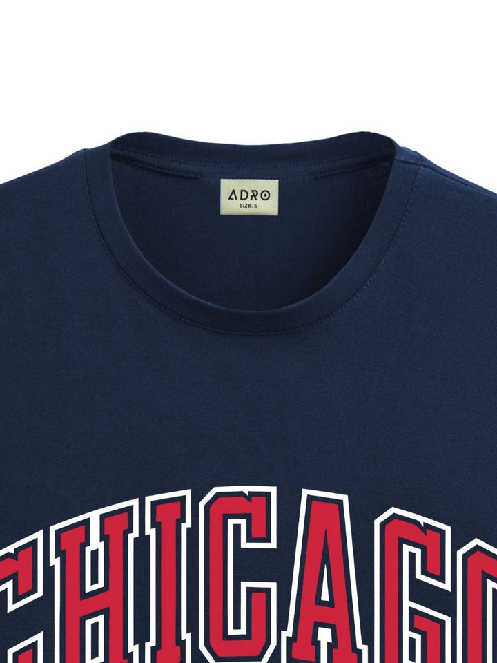 ADRO Men Typography Printed Applique T-shirt