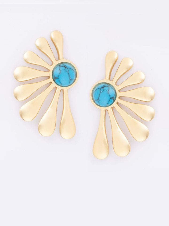 VOGUE PANASH Stainless Steel 18K Gold-Plated Contemporary Studs