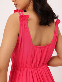 DressBerry Cute Glam A-line Gathers Tiered Mini Dress