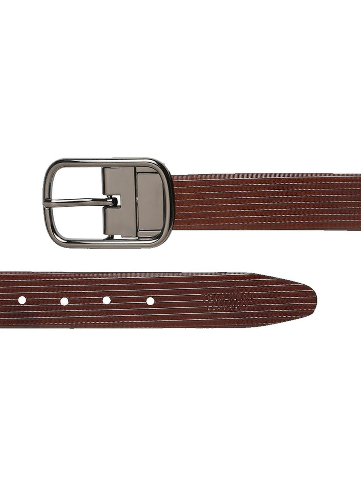 Teakwood Leathers Men Textured Leather Reversible Formal Belt