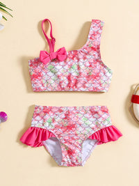 YK Infant Girls Printed Top & Briefs Swim Set