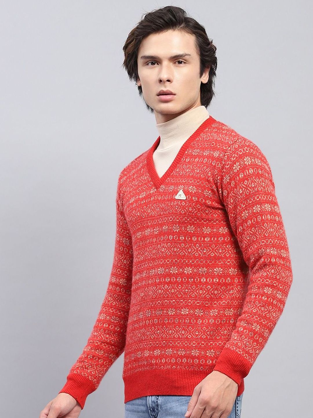 Monte Carlo Men V-Neck Woollen Pullover