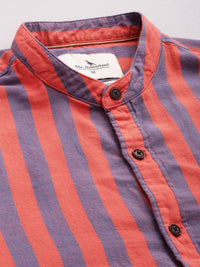 Mr Bowerbird Pure Cotton Tailored Fit Opaque Striped Casual Shirt