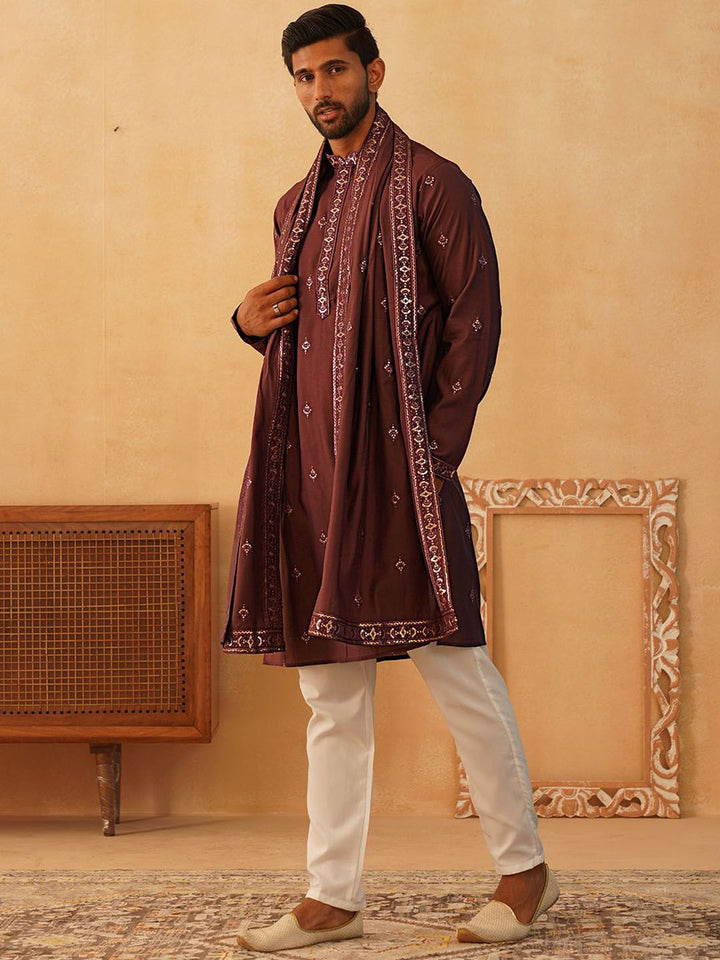 JOMPERS LELAKI BUNGA BUNGA KURU KURTA BERSAMA DENGAN PAJAMAS & DENGAN DUPATTA