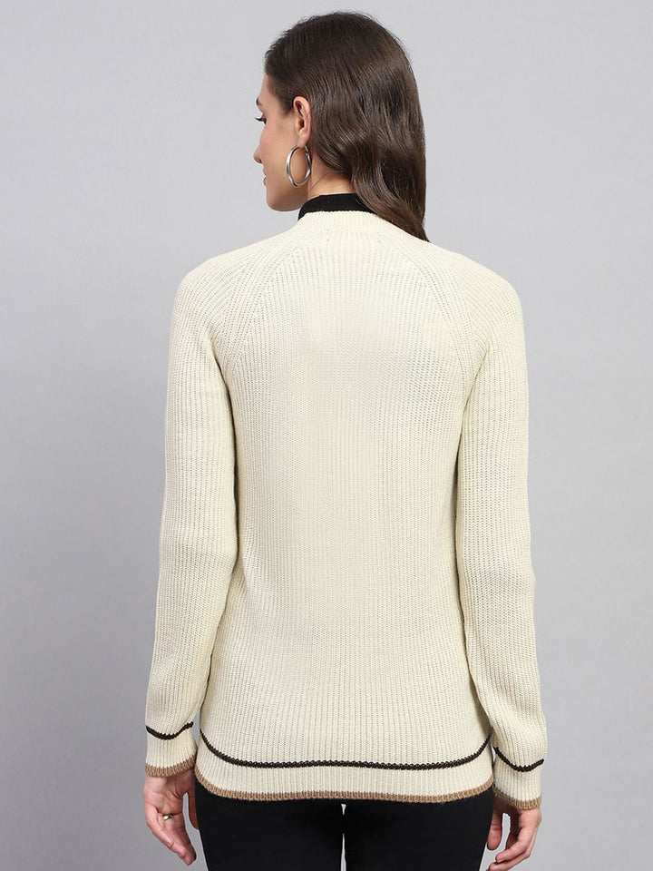 Monte Carlo Women Ribbed Woolen Cardigan