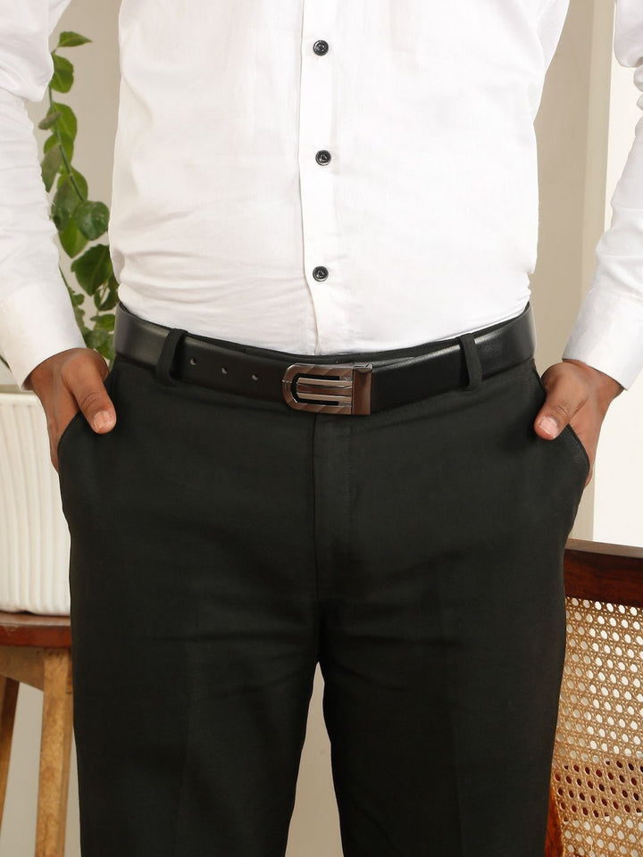 Teakwood Leathers Men Leather Reversible Formal Belt
