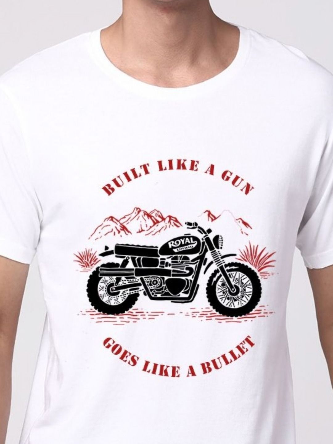 ADRO Men Graphic Printed Round Neck Cotton T-shirt
