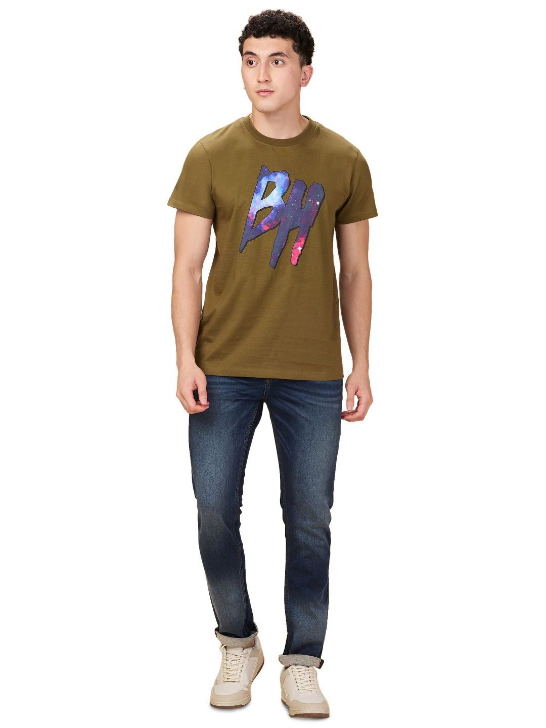 Being Human Men Typography Printed Round Neck Cotton T-shirt
