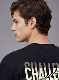 ADRO Men Printed Drop-Shoulder Sleeves T-shirt