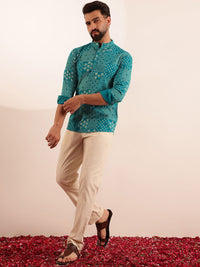 Anouk Ethnic Motifs Printed Mandarin Collar Short Kurta