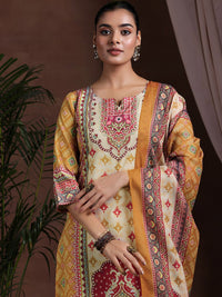 Libas Ethnic Motifs Printed Kurta with Trousers & Dupatta