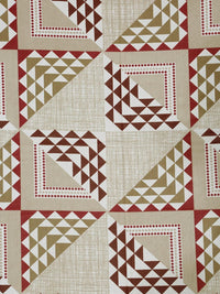 KLOTTHE Beige Geometric Cotton Single Bedsheets