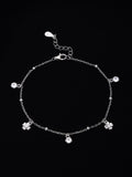 PANASH 925 Sterling Silver Bersalut Rhodium Zirkonia Kubik Gelang Pesona