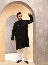 SOJANYA PLUS Lelaki Plus Size Sulam Kurta