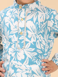 Cutiekins Boys Floral Printed Kurta with Pyjama