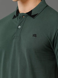 ADRO Men Green Cotton Tshirts