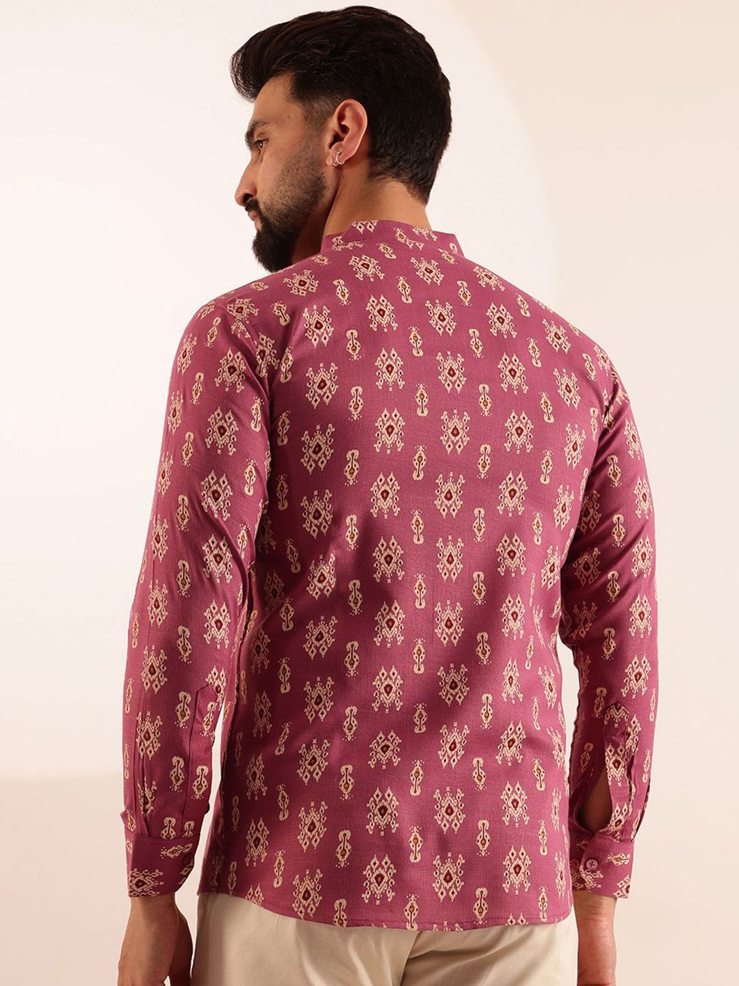 Anouk Men Paisley Printed Cotton Short Kurta