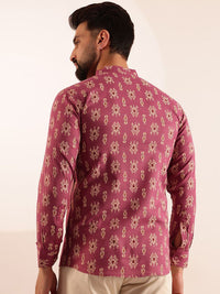 Anouk Lelaki Paisley Printed Cotton Short Kurta