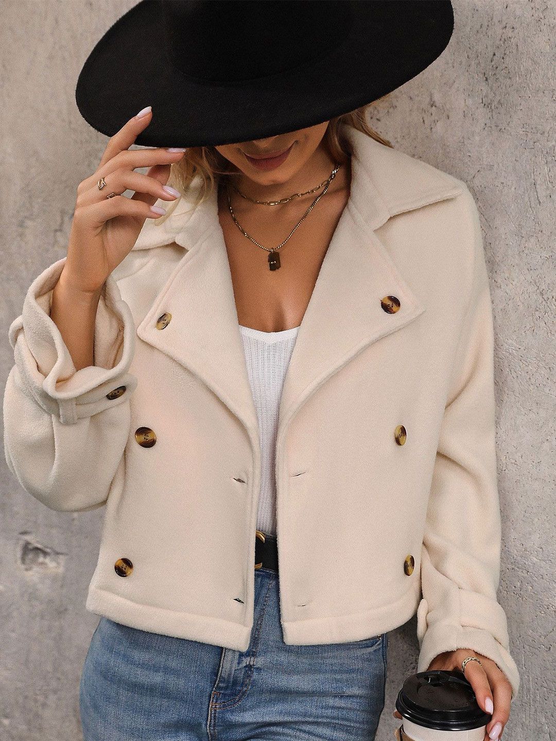 DressBerry Women Lapel Collar Top