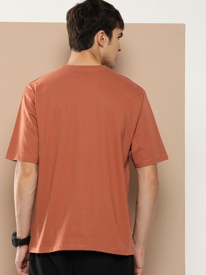 Difference of Opinion Men Graphic Printed Embossed Oversized T-shirt