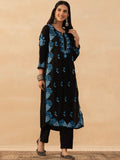 Rumah Wanita Chikankari Sulam Kurta Chikankari