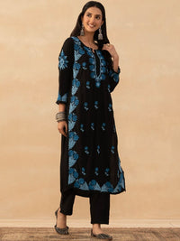 Rumah Wanita Chikankari Sulam Kurta Chikankari