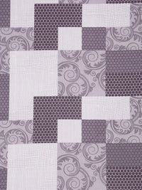 Myntra Elegant Homes Purple & White Geometric 400 TC Single Bedsheet with 1 Pillow Covers