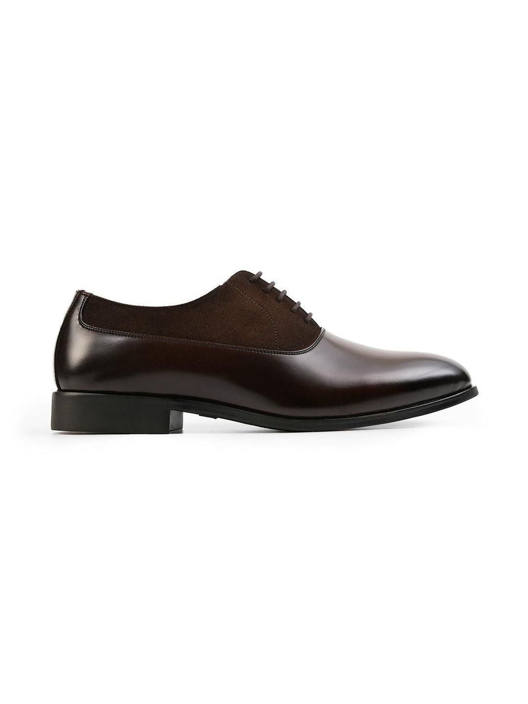 Monkstory Glossy-Suede Oxford Hybrid Lace-Ups - Brown