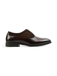 Monkstory Glossy-Suede Oxford Hybrid Lace-Ups - Brown
