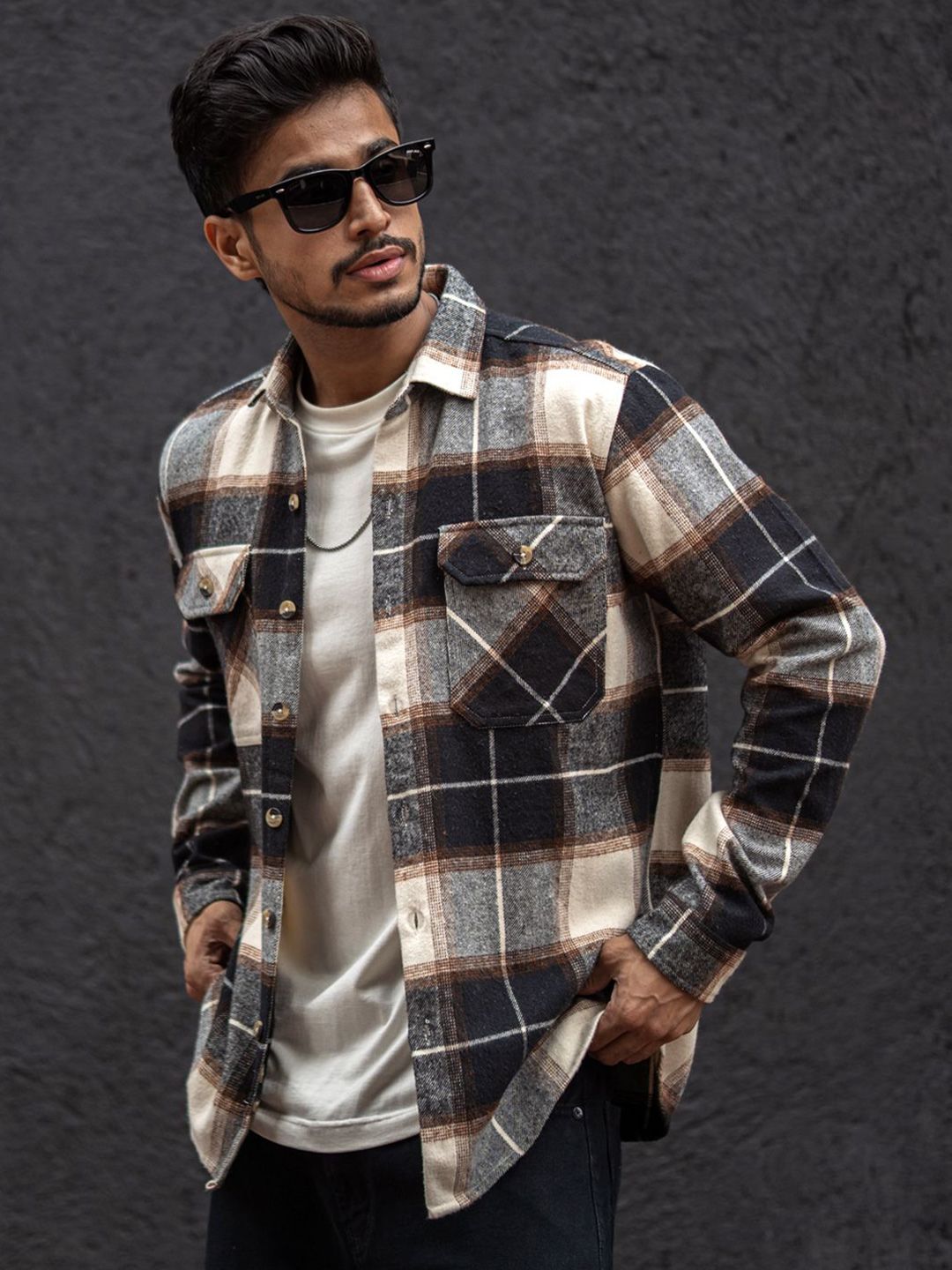 Powerlook Men Tartan Checks Opaque Checked Casual Shirt