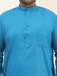 SOJANYA PLUS Mandarin Collar Regular Cotton Straight Kurta