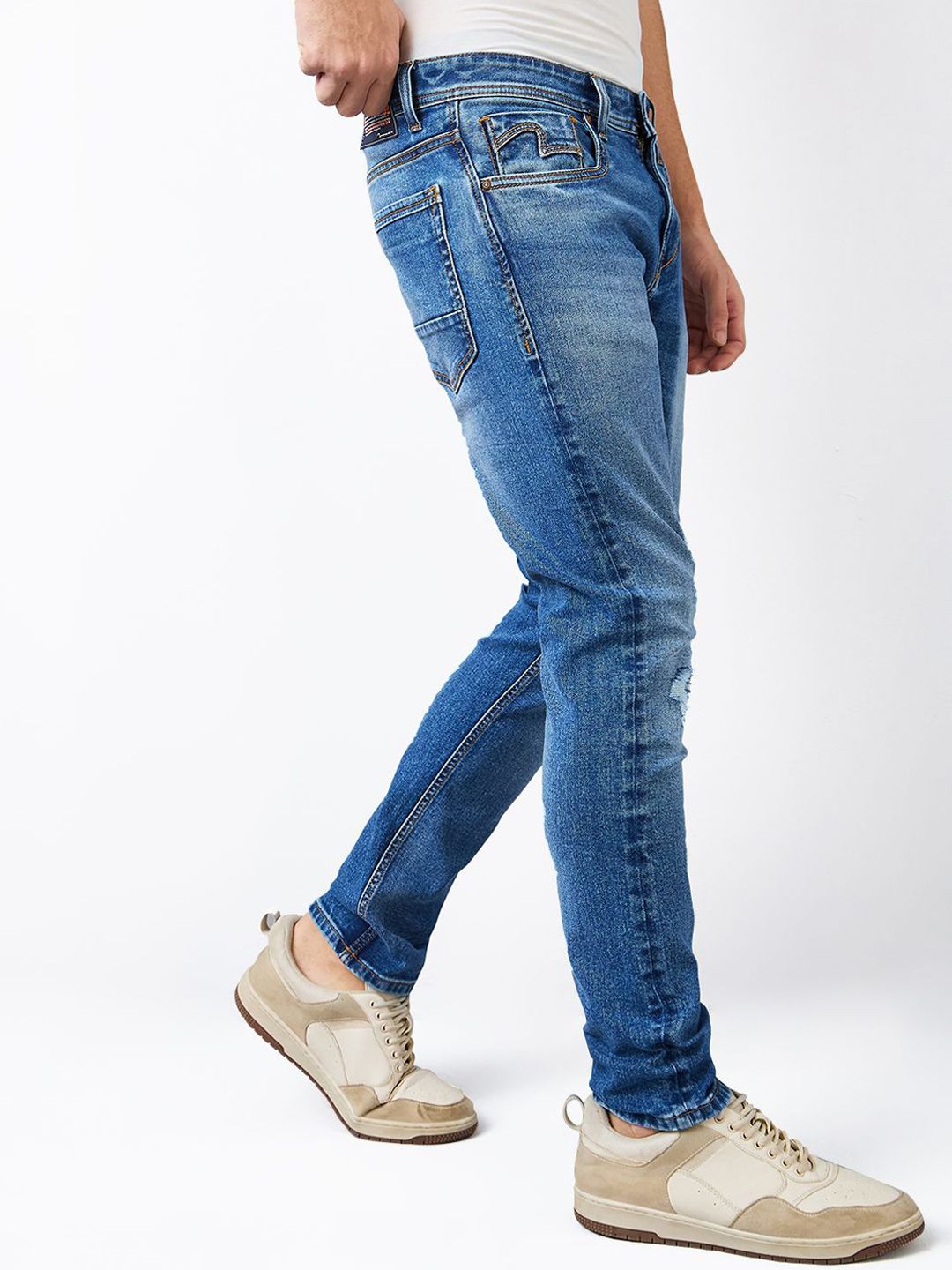 SPYKAR Men Slim Fit Low-Rise Low Distress Jeans