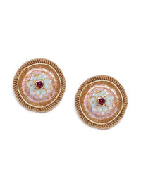 PANASH Set Of 3 Gold Plated Circular Studs