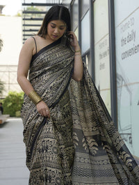 Kalini Women Art Silk Kalamkari Print Saree