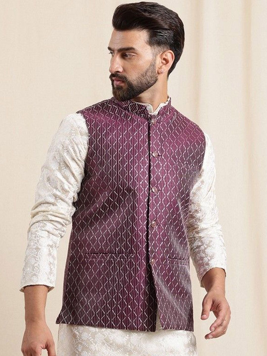Anouk Embroidered Nehru Jacket