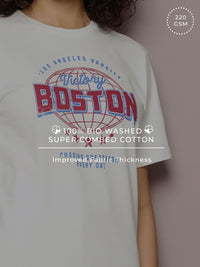 Typography Dillinger dicetak T-Shirt Kasual Kastam Tulen