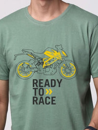 ADRO Men Graphic Printed Round Neck Cotton T-shirt