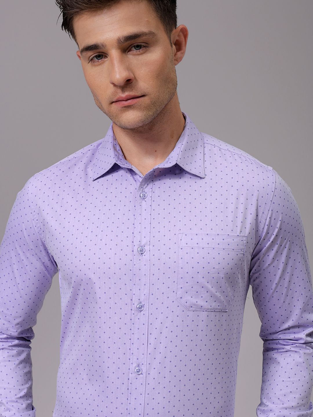 The Indian Garage Co. X Luxe Men Slim Fit Opaque Printed Formal Shirt
