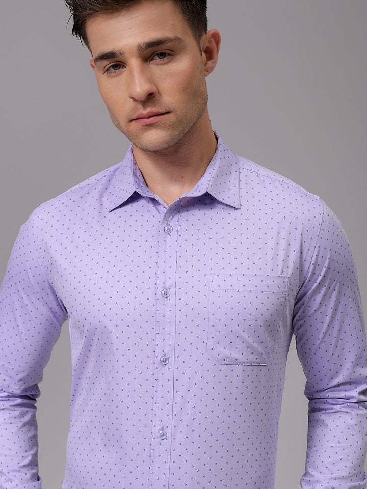 The Indian Garage Co. X Luxe Men Slim Fit Opaque Printed Formal Shirt