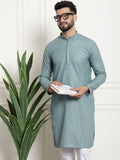 SOJANYA Rekaan Tenunan Kolar Mandarin Straight Cotton Kurta
