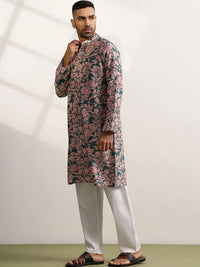 Anouk Men Floral Printed Regular Kurta with Trousers