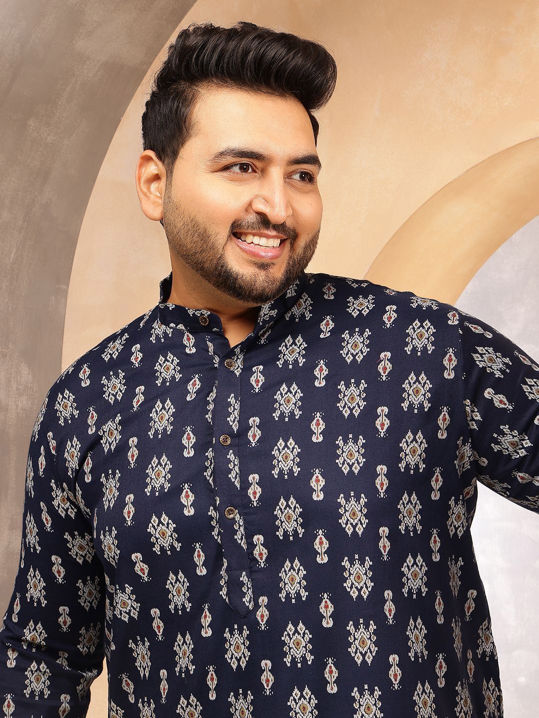 SOJANYA PLUS Motif Etnik Lelaki Bercetak Kurta
